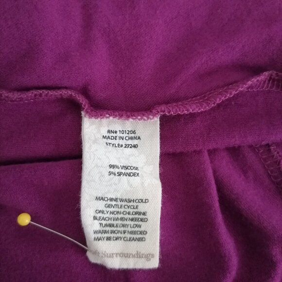 Soft Surroundings Purple Maroon Long Sleeve Open Front Cardigan Sweater Size XS - Picture 6 of 6